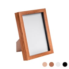 Nicola Spring A5 (6 x 8") Photo Frame - Dark Wood - 3D Photo Frame Picture Frame Box Portrait Display Case (23.5 x 17cm)