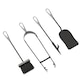 image 8 of Fire Vida 5 Piece Buxton Companion Set Fireside Fireplace Accessory, Black & Nickel