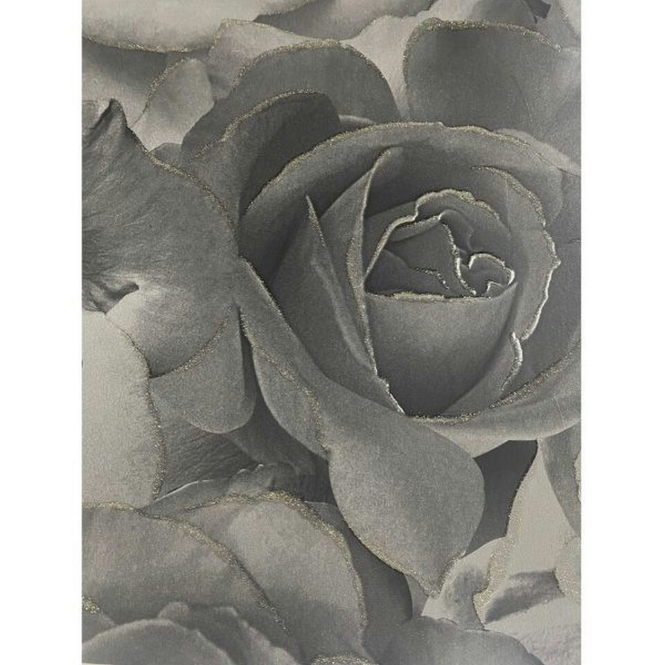 image 1 of Muriva Madison Roses Wallpaper - Black - 10m x 53cm Black