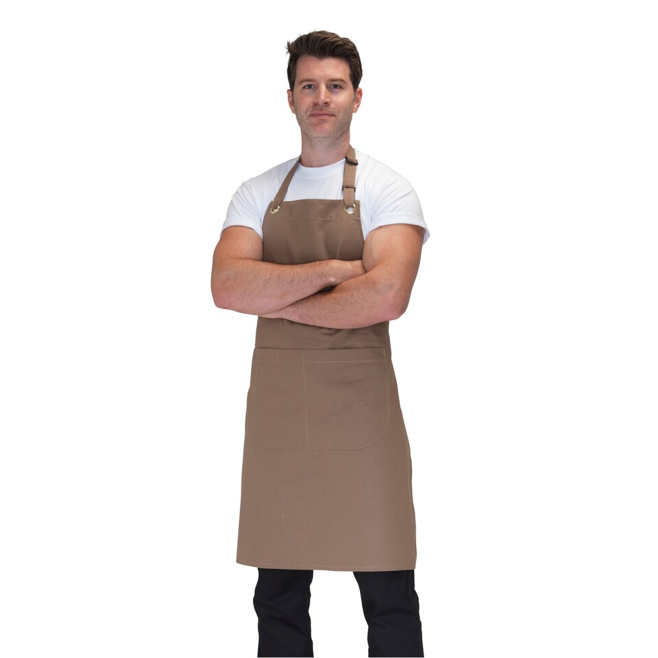 Dennys Canvas Pocket Apron | Brown | Beige | One Size | 1