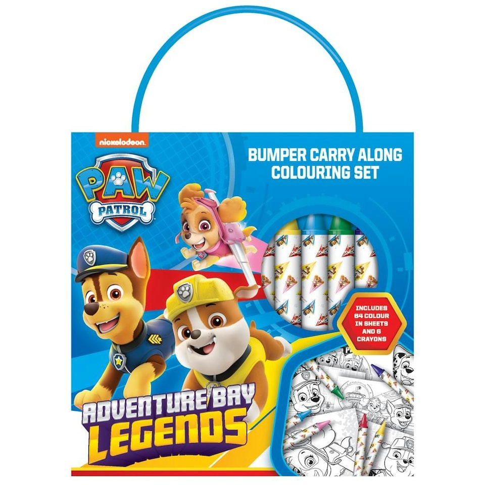 Paw Patrol Bumper Carry Along Colouring Set