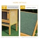 image 5 of PawHut Wooden Rabbit Hutch Bunny Cage Outdoor Small Animal House w/ Hinged Top