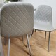 image 8 of Glass Dining table and 4 grey leather chairs  Grey Glass Table And 4 Chairs kitchen dining room furniture Grey