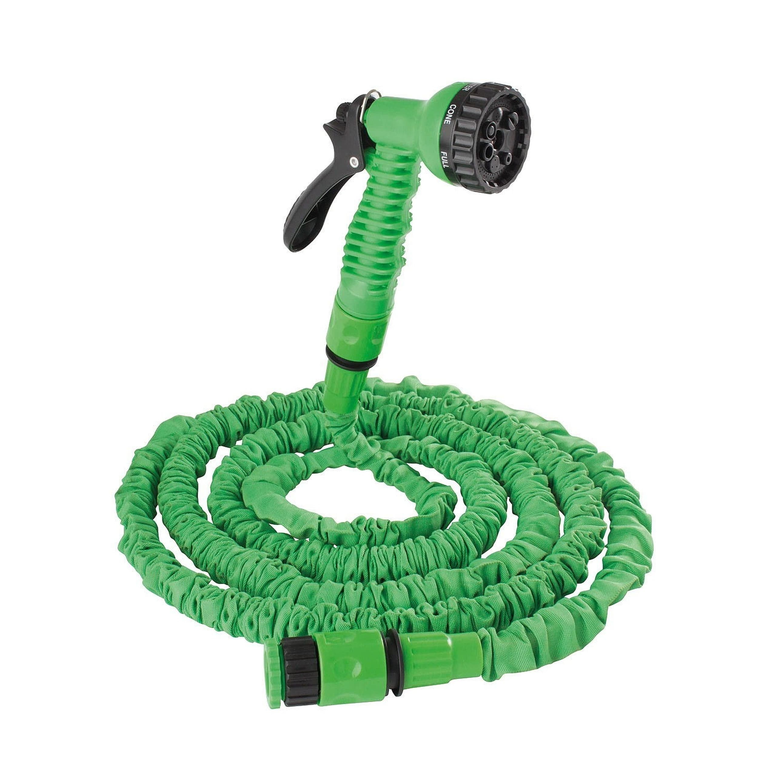 Groundlevel 200 Foot Flexible Expandable Garden Hose with 7 Dial Spray Gun