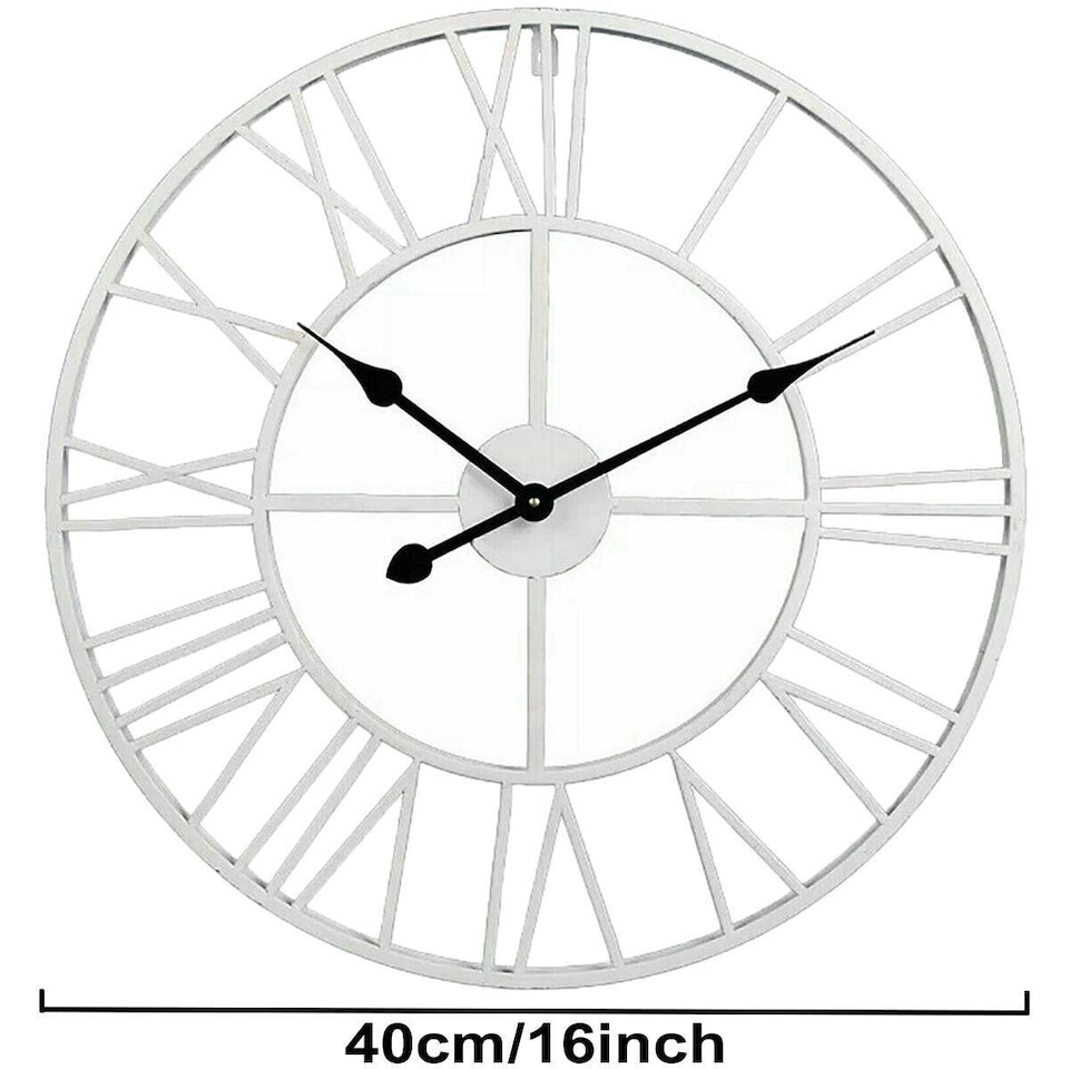 image 1 of Living and Home Vintage Wall Clock with Roman Numerals for Home Decor