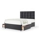 image 1 of Signature Platinum 2000 Pocket Sprung Graphite Plush Velvet 2 Drawer Divan Set And Pearl Headboard Small Double