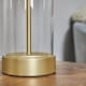 image 2 of ValueLights Matte Gold Table Lamp Drum White Shade