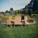 image 3 of Valley 4 Seat Set 1X2B 2XC Straight Tray - Timber - L100 x W310 x H95 cm - Garden Furniture - Fully Assembled