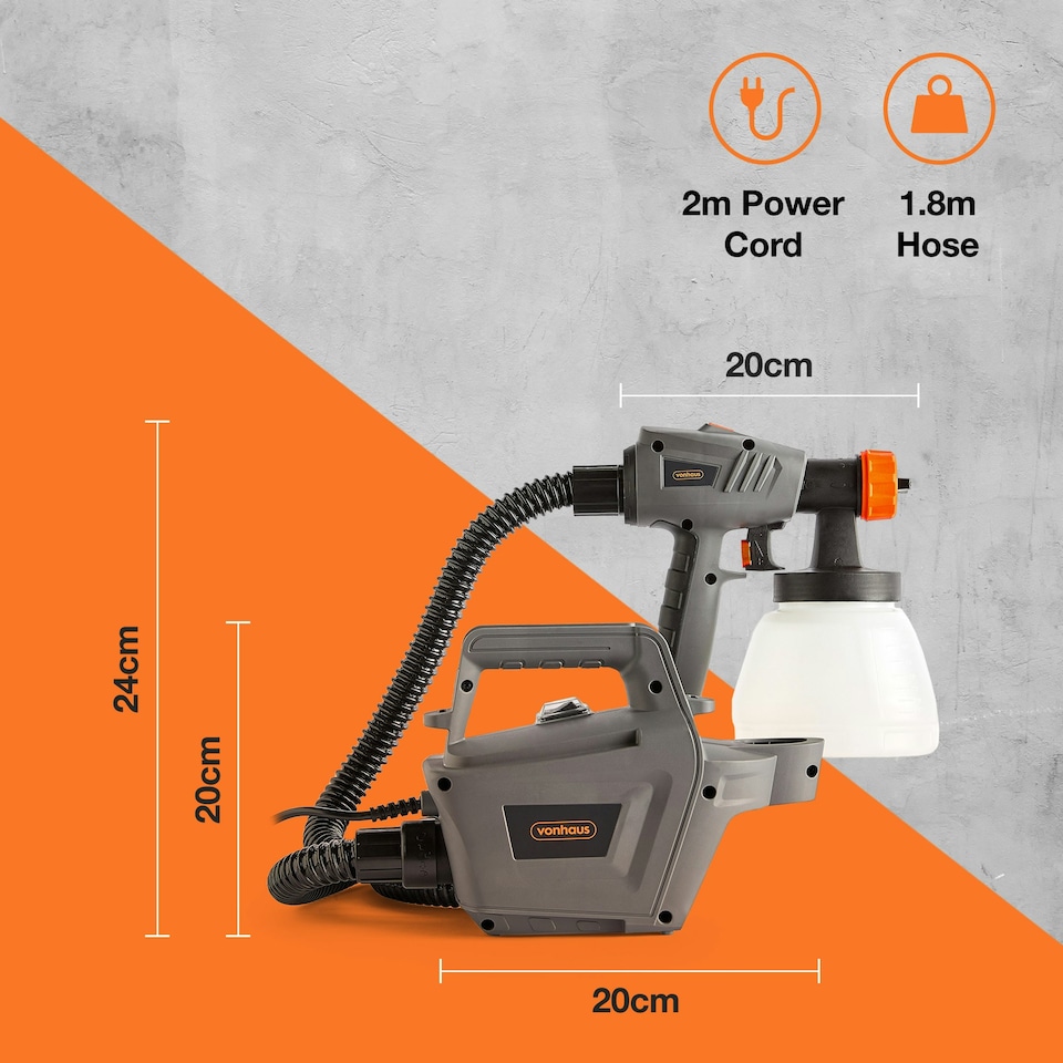 image 1 of VonHaus Paint Sprayer Gun Electric 800W