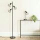 image 2 of ValueLights Angus Matte Black Metal Geometric Basket Shade Table Lamp with LED Bulb