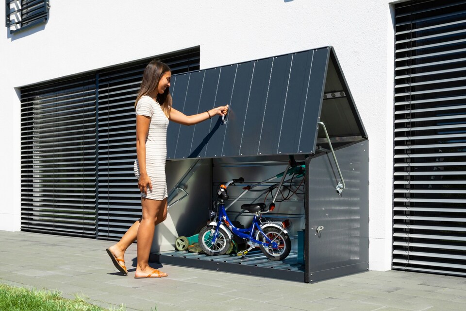 image 1 of Trimetals Storeguard Garden Large Storage Box – 196cm x 89cm | Grey