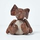 image 1 of Homescapes Faux Leather Animal Elephant Door Stopper