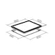 image 5 of SIA CERH90BL 90cm Black 5 Zone Frameless Touch Control Electric Ceramic Hob