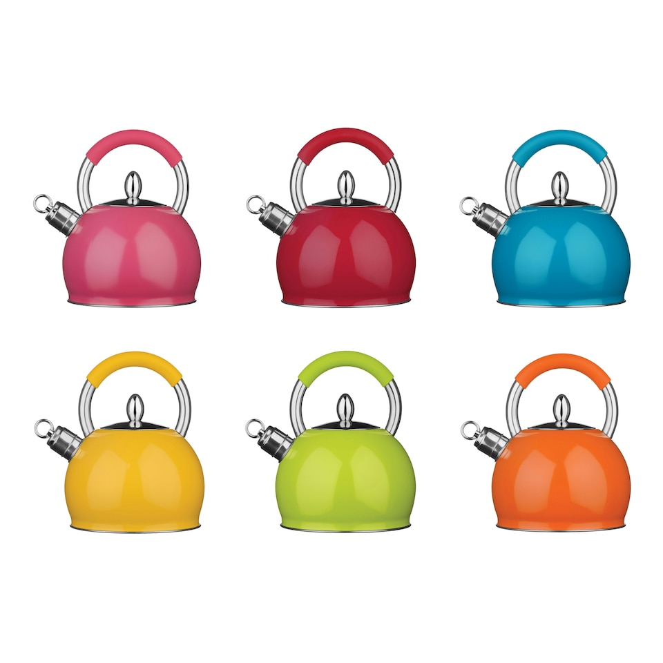 image 1 of Orange 2400ml Whistling Kettle