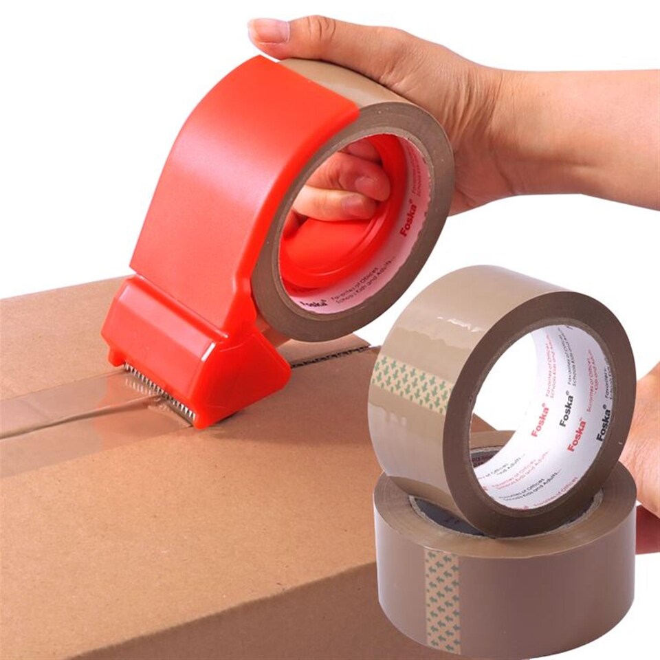 image 1 of Pack of 6 Brown Bopp Tape For Packing 48mm x 50m