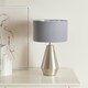 image 2 of ValueLights Jax Chrome Dimmable Touch Table Lamp with Grey with Chrome Inner Lamp Shade and LED Bulb