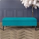 image 1 of Safar Plain 180cm Ottoman Storage Bench - Plush Velvet Shoe Bench - Teal Upholstery Footstool with Storage