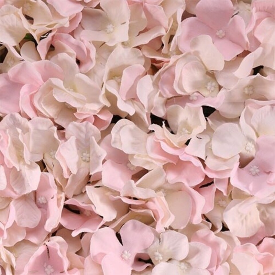 image 1 of Pink Artificial Hydrangea Silk Flower Wall Panel 60cm x 40cm