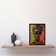 image 2 of Colourful West African Woman Modern Living Room Black Framed Wall Art Print A4