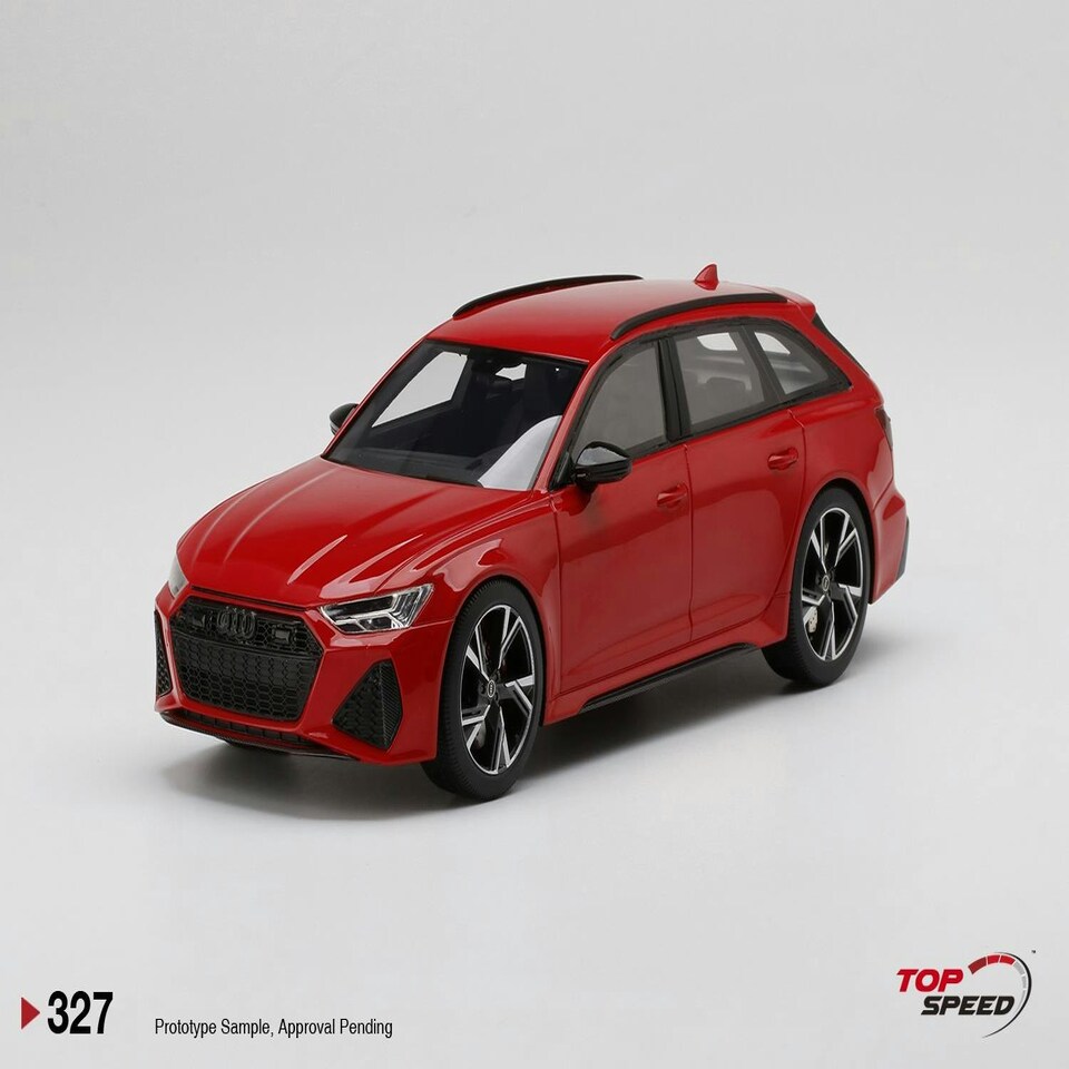 image 1 of Audi RS6 Avant Carbon Black Tango Red 1:18 Scale TSM TS0327