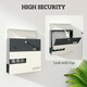 image 9 of HOMCOM Wall Mounted Post Box, Weatherproof Letterbox with Lock, White Black