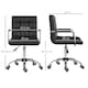 image 7 of Vinsetto Mid Back Home Office Chair Swivel Computer Chair with Armrests, Black