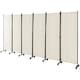 image 1 of COSTWAY 6 Panel Folding Room Divider 172cm Rolling Privacy Screen White