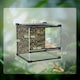 image 3 of PawHut 24L Glass Terrarium, Reptile Vivarium with Stone Background, Black