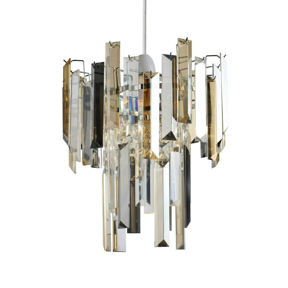 image 1 of Onega Pendant Champagne and Smoked Non Electric Light Shade
