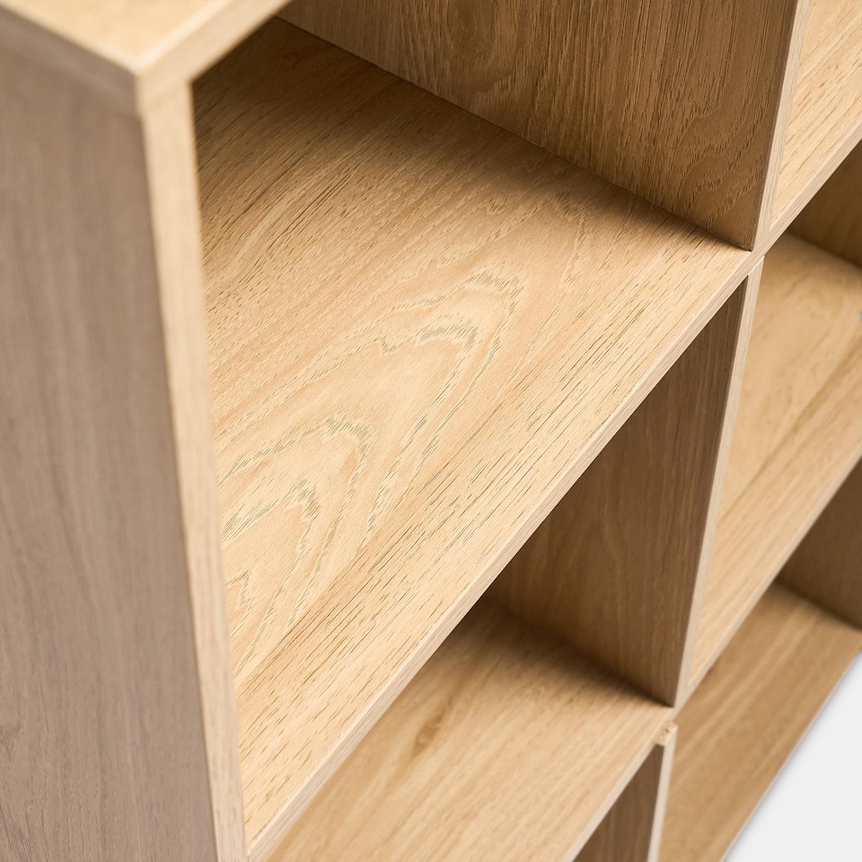 image 1 of OHS Dallas 6 Cube Wood Effect Storage Unit Bookcase Shelf