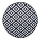 image 1 of Charles Bentley Diamond Pattern Lightweight Waterproof Indoor/Patio Round Rug