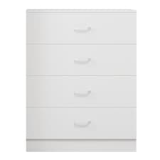 FWStyle Tunis 4 Drawer Chest Of Drawers Matt White