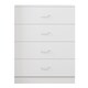 image 1 of FWStyle Tunis 4 Drawer Chest Of Drawers Matt White