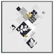 image 1 of Geometric squares & leaves (Picture Frame) Grey | XL