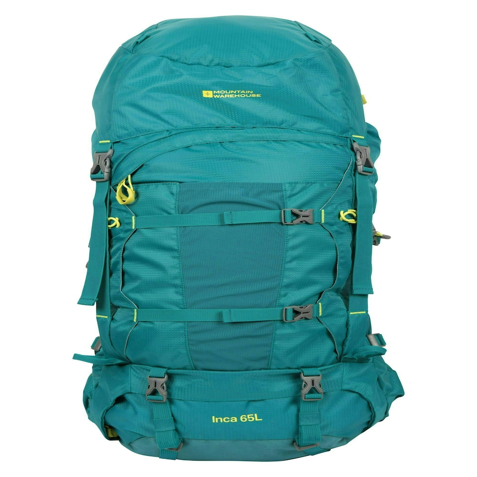 image 1 of Mountain Warehouse 65L Large Backpack Rucksack Travelling Backpacking Camping Blue