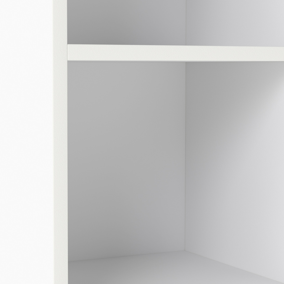 image 1 of Levede Slim Wooden Bookcase White Storage Shelf Organizer for Home Office | White