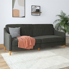Jasper coil 3-seater Sofa Bed in grey fabric | Grey | DARK GREY | Not provided