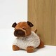 image 5 of Homescapes Luxury Fabric Pug Doorstop Set of 2