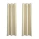 image 1 of Beige Eyelet Total Blackout Thermal Curtains - 46 x 63 Inch Drop - 2 Panel | Cream | One Size