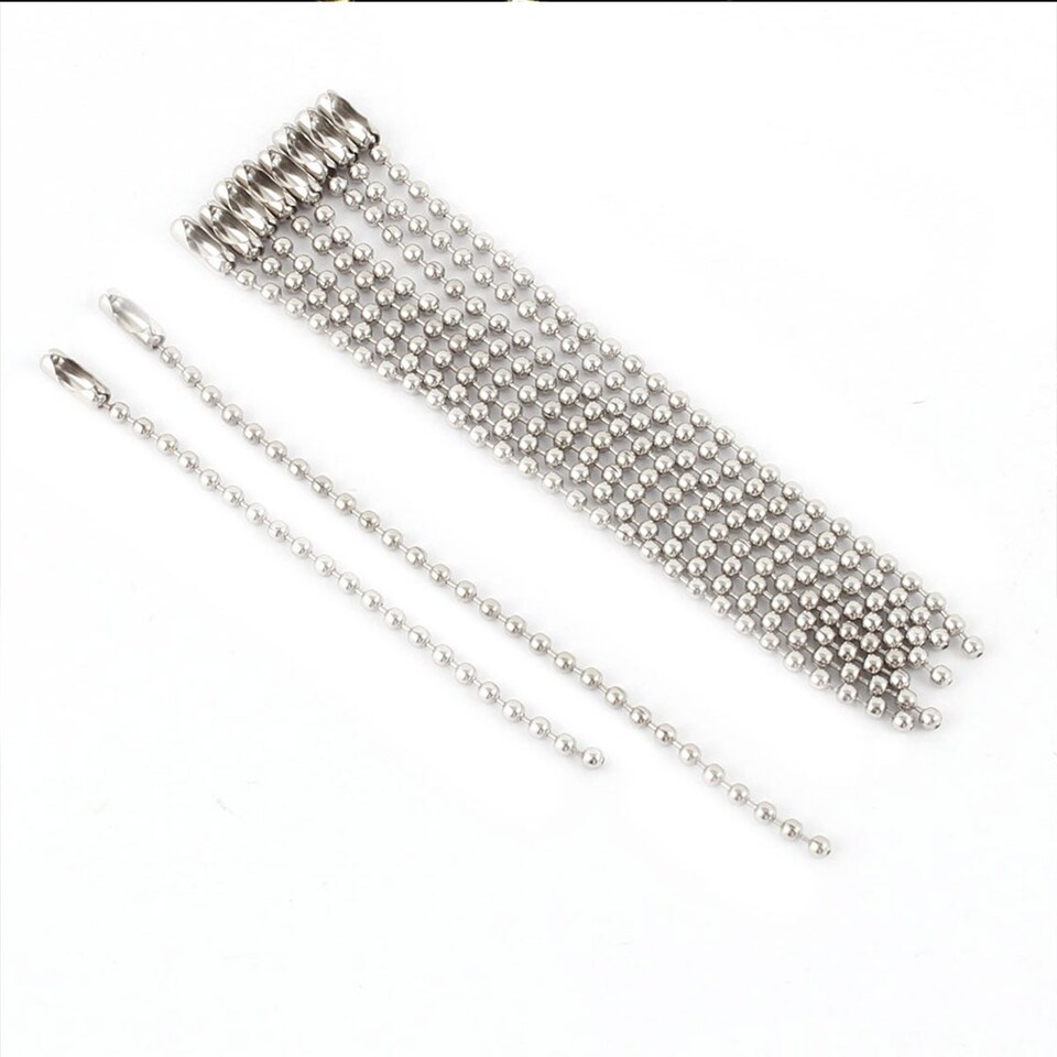 image 1 of 10cm Long Metal Ball Chain Extender for Label Tags - 100pcs