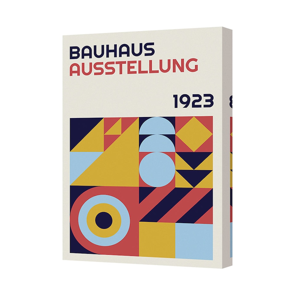 Geometric Numbers Design Bauhaus Ausstellung 1923 Canvas Wall Art Print Modern Geometric Design ...