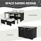 image 4 of Outsunny 5pc Outsunny Rattan Dining Set For Two | Outdoor Dining Set