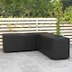 image 2 of Outsunny L-Shaped Rattan Corner Sofa Cover Waterproof Oxford Fabric 250x250x79cm | Black | Black | 250L x 250W x 79Hcm
