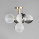 image 4 of BHS Emile 5 Light Flush Ceiling Light, Satin Brass