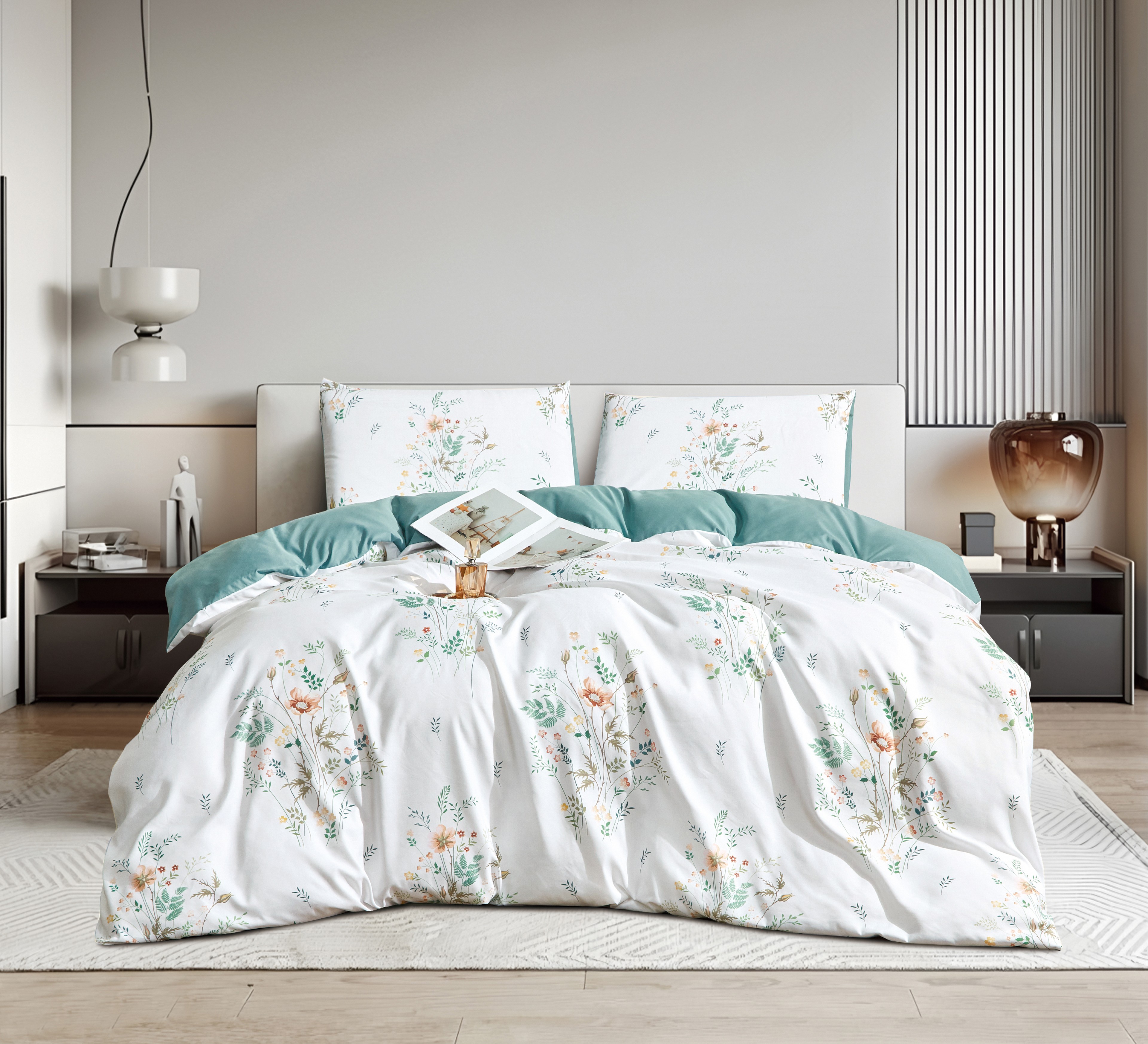 Ezysleep Evie Floral Printed Duvet Set - Duvet Cover And Matching Pillowcases | Multi