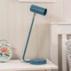 image 1 of ValueLights Adjustable Painted Blue Table Lamp with Blue Drum Shade and Integrated LED 5W Neutral White 3000K Bulb