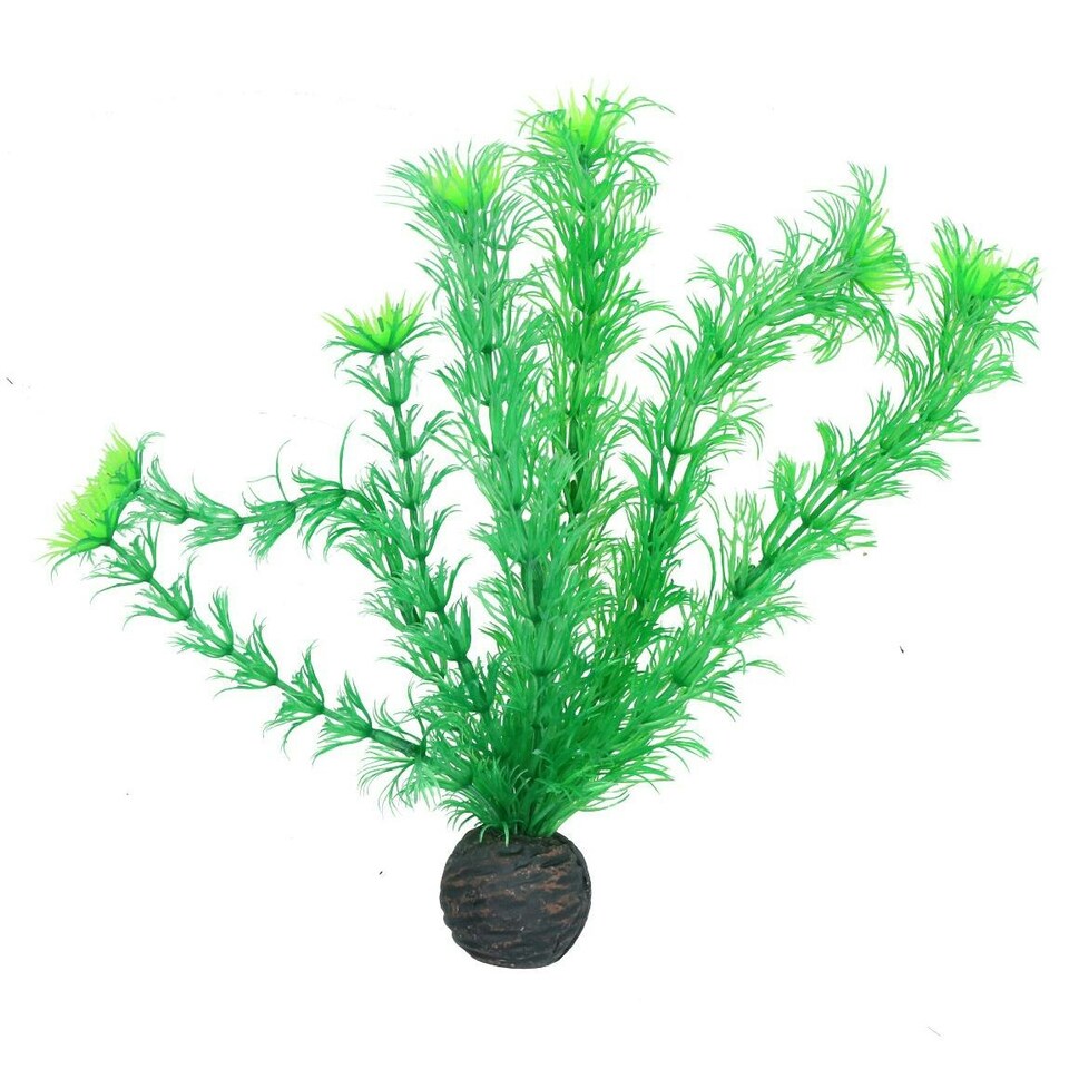 image 1 of Aquatic Aquarium Fish Tank Self Sinking Medium Middle Silk Plant H-20cm (No4)