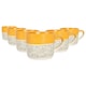 image 1 of Nicola Spring Ceramic Dipped Dash Coffee Mugs - 475ml - Mustard - Pack of 6 Yellow