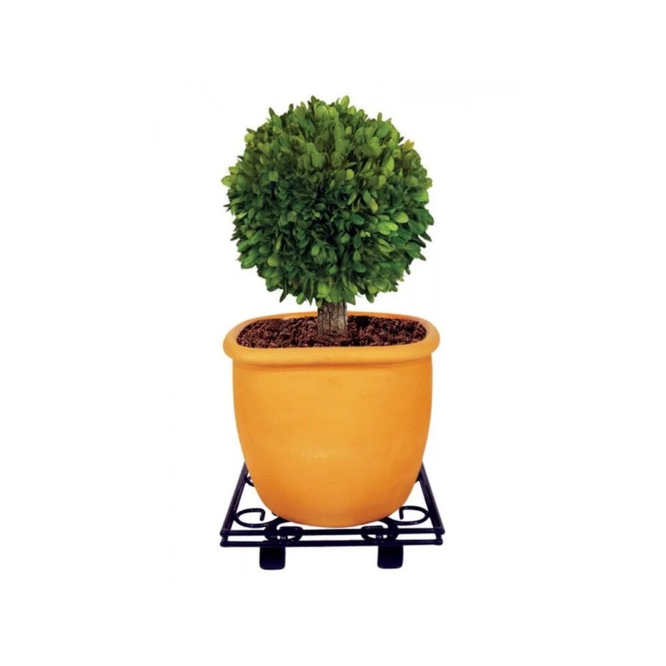 image 1 of Garden Pride Pot Caddy - Small Square - 10" - Black Pack of 2