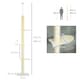 image 4 of PawHut 220-260cm Kitten Tower, Multi-Layer Floor to Ceiling Cat Tree, Yellow